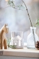 Preview: Teelichthalter Häuser, Metall/Glas, weiss, Ø 7 cm